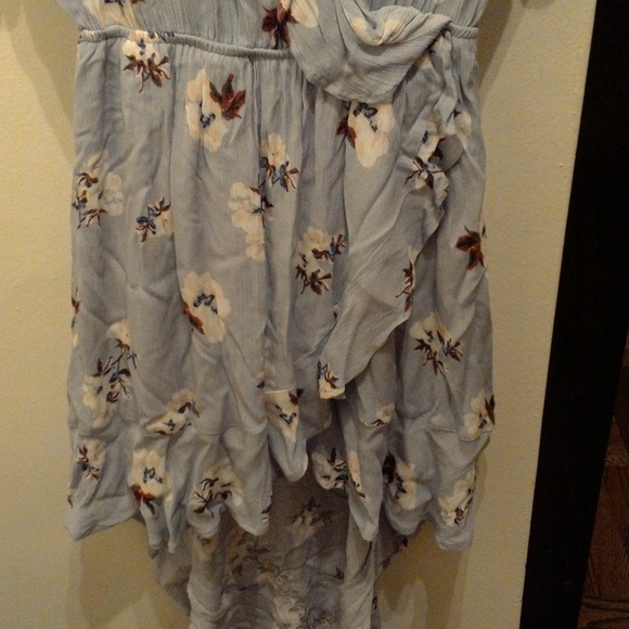 Aqua Floral High Low Skirt Dress in Small - Picture 2 of 7